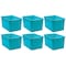 Teacher Created Resources Storage Bin, Plastic, Teal, 6 PK TCR20428 - alternate 1
